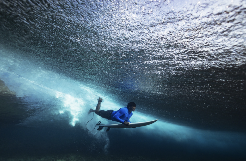 Photo de surf prise dans l'océan